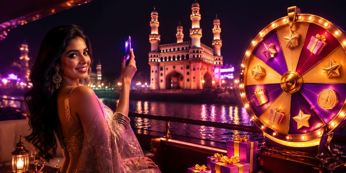 Live casino roulette table near Charminar, Hyderabad